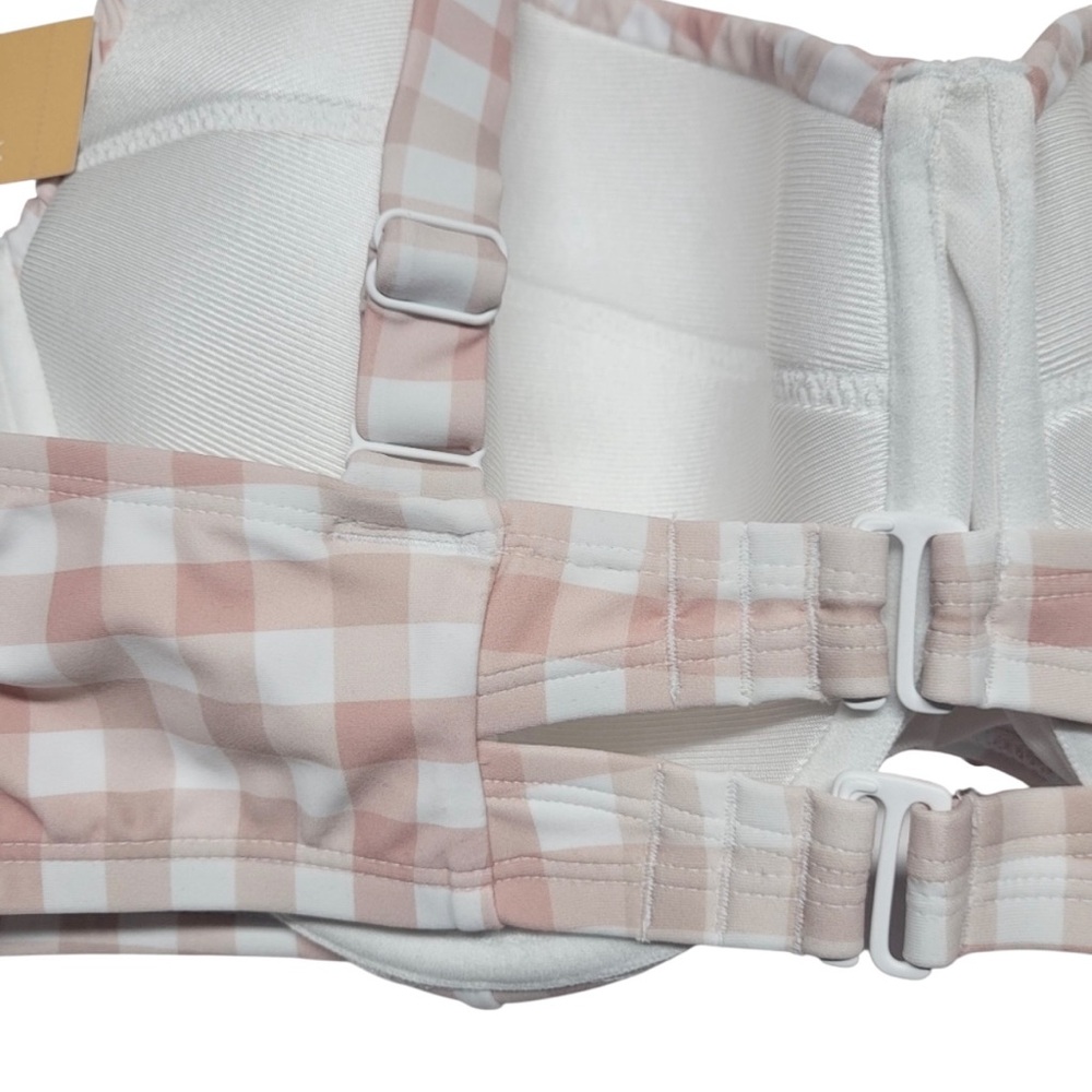 Kona Sol NWT 22W Women's Plus Size Underwire Plaid Swim Top - Picture 10 of 12